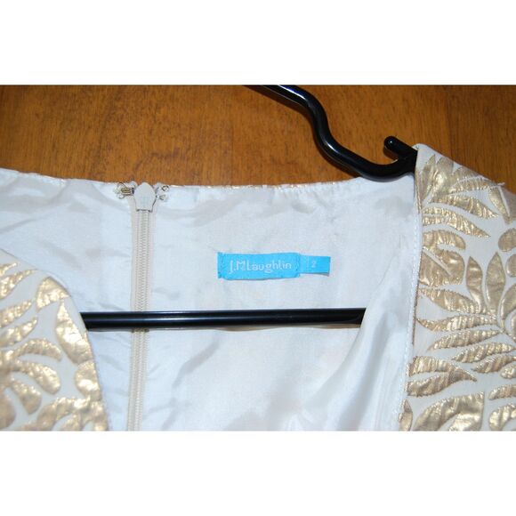 J. McLaughlin GOLD FOIL DRESS WOMEN'S SIZE 2 - Picture 1 of 5